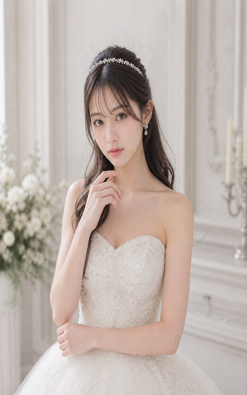 ウエディングAIモデルかんな04 / 銀座五丁目並木通り|美容室・美容院|ヘアサロン|ウェディング|ヘアアレンジ|ヘアセット|LEWIN(ルーウィン)