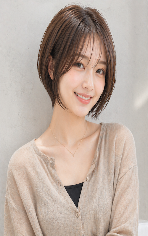 田邉/AI　モデル　ショート / 銀座五丁目並木通り|美容室・美容院|ヘアサロン|ウェディング|ヘアアレンジ|ヘアセット|LEWIN(ルーウィン)