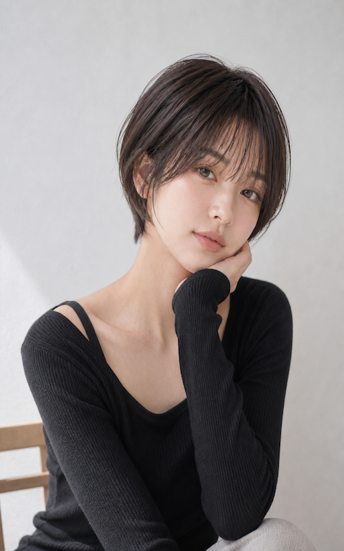 MIYUKI/AIモデル　ショート02 / 銀座五丁目並木通り|美容室・美容院|ヘアサロン|ウェディング|ヘアアレンジ|ヘアセット|LEWIN(ルーウィン)
