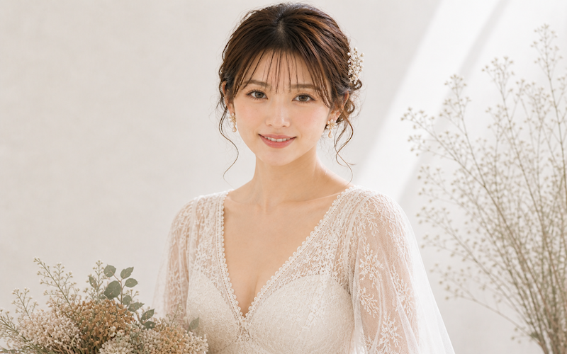 ウエディングAIモデルひでみ01 / 銀座五丁目並木通り|美容室・美容院|ヘアサロン|ウェディング|ヘアアレンジ|ヘアセット|LEWIN(ルーウィン)