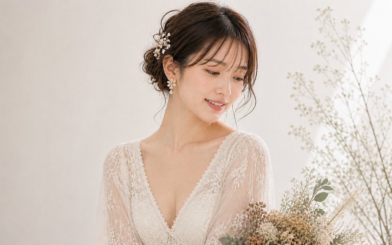 ウエディングAIモデルひでみ02 / 銀座五丁目並木通り|美容室・美容院|ヘアサロン|ウェディング|ヘアアレンジ|ヘアセット|LEWIN(ルーウィン)