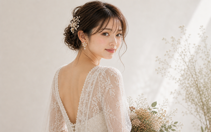 ウエディングAIモデルひでみ04 / 銀座五丁目並木通り|美容室・美容院|ヘアサロン|ウェディング|ヘアアレンジ|ヘアセット|LEWIN(ルーウィン)